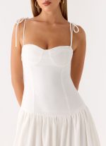 Giovanna Linen Maxi Dress - White - 图片 6