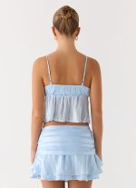 Glynne Shell Mini Skirt - Baby Blue - 图片 4