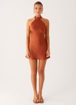 Golden Dunes Mini Dress - Rust - 图片 2