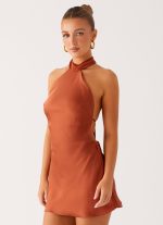 Golden Dunes Mini Dress - Rust - 图片 3