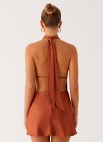 Golden Dunes Mini Dress - Rust - 图片 4