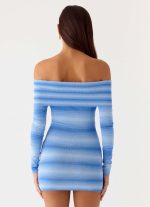 Gomez Bardot Knit Mini Dress - Cerulean - 图片 3