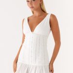 Gretel Mini Dress - White