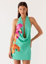 Halia Cowl Mini Dress - Jungle Bloom - 图片 5
