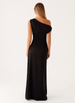 Heart Of Glass Satin Maxi Dress - Black - 图片 4
