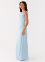 Heart Of Glass Satin Maxi Dress - Blue - 图片 2