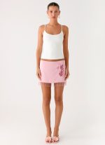 Heavenward Wrap Mini Skirt - Pink - 图片 5