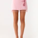 Heavenward Wrap Mini Skirt - Pink