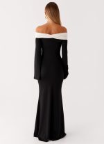 Hits Different Long Sleeve Maxi Dress - Black - 图片 4