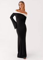 Hits Different Long Sleeve Maxi Dress - Black - 图片 5
