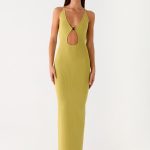 Hold On Tight Knit Maxi Dress - Olive