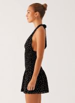 Holden Mini Dress - Black Polka Dot - 图片 5