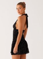 Holden Mini Dress - Black Polka Dot - 图片 3