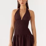 Holden Mini Dress - Chocolate