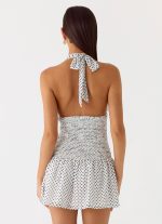 Holden Mini Dress - White Polkadot - 图片 7