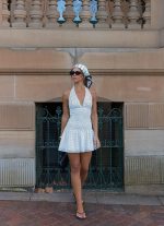 Holden Mini Dress - White Polkadot - 图片 2