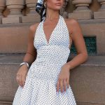 Holden Mini Dress - White Polkadot