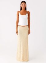 Honestly Sequin Maxi Skirt - Yellow - 图片 2