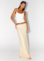 Honestly Sequin Maxi Skirt - Yellow - 图片 6