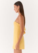 Honey Bow Mini Dress - Yellow - 图片 3