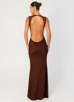 Hot Sequins Maxi Dress - Chocolate - 图片 3