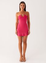 Hurts Like Hell Strapless Mini Dress - Fuchsia - 图片 4