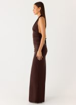 Ilaria Halter Maxi Dress - Chocolate - 图片 2