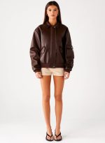 Indara Bomber Jacket - Chocolate - 图片 4