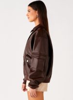 Indara Bomber Jacket - Chocolate - 图片 7