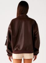 Indara Bomber Jacket - Chocolate - 图片 5