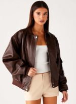 Indara Bomber Jacket - Chocolate - 图片 8