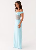 Infatuation Lace Maxi Dress - Turquoise - 图片 2