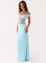 Infatuation Lace Maxi Dress - Turquoise - 图片 4