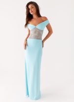 Infatuation Lace Maxi Dress - Turquoise - 图片 5