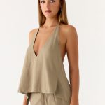 Ingrid Top - Sand Brown