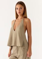 Ingrid Top - Sand Brown
