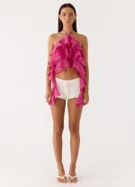 Inna Frill Halter Top - Fuchsia - 图片 4