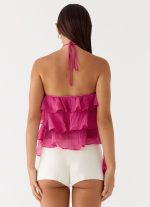 Inna Frill Halter Top - Fuchsia - 图片 3