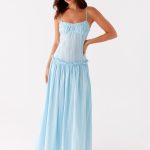 Jacinda Drop Waist Maxi Dress - Blue
