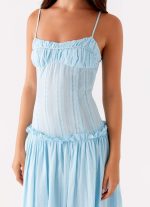 Jacinda Drop Waist Maxi Dress - Blue - 图片 5