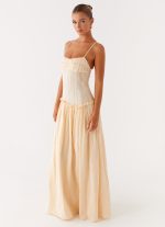 Jacinda Drop Waist Maxi Dress - Cream - 图片 3