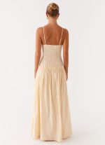 Jacinda Drop Waist Maxi Dress - Cream - 图片 4