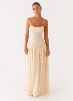 Jacinda Drop Waist Maxi Dress - Cream - 图片 6
