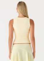 Jacqui Beaded Tank Top - Yellow - 图片 4