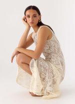 Janayia Midi Dress - Ivory - 图片 4