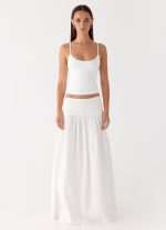 Jayne Maxi Skirt - White - 图片 5