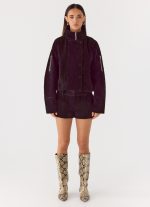 Jeremy Faux Suede Shorts - Black - 图片 2