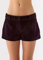 Jeremy Faux Suede Shorts - Black - 图片 4