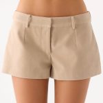 Jeremy Faux Suede Shorts - Cream