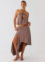 Jisoo Asymmetric Midi Skirt - Desert Taupe - 图片 6